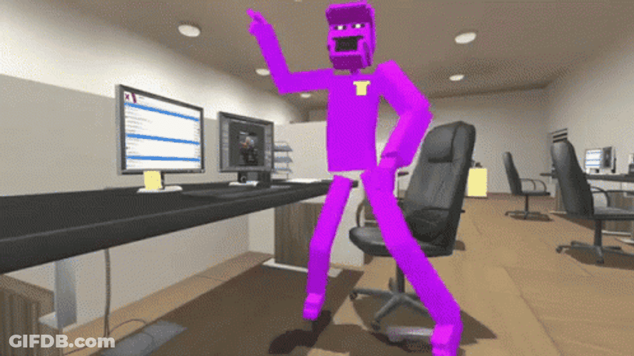 Purple Guy William At The Office GIF