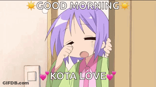 Purple Hair Girl Crying Good Morning Kota Love GIF