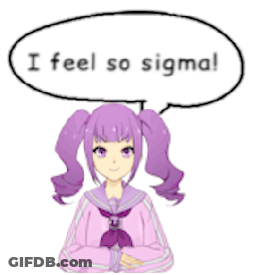 Purple Hair Girl I Feel So Sigma GIF