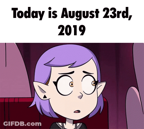 Purple Hair Girl Says August 23Rd 2019 GIF