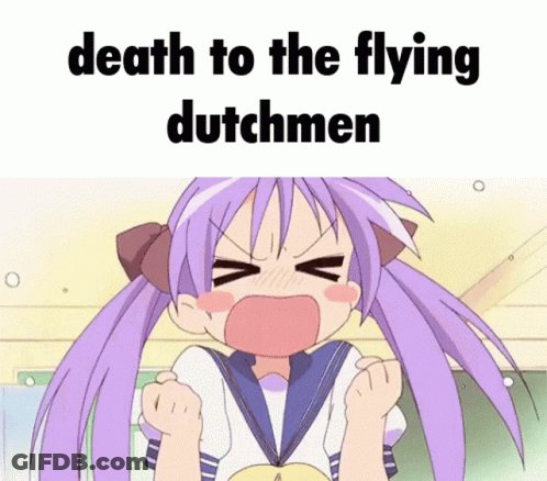 Purple Hair Girl Screaming Death To The Flying Dutchmen GIF