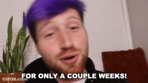 Purple Hair Man Only Couple Weeks GIF