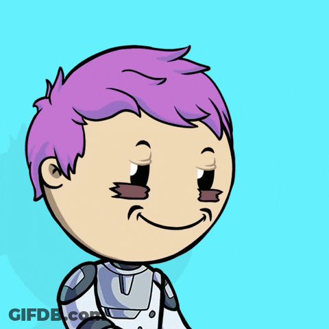 Purple Hair Person Smiling GIF