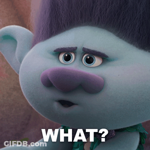 Purple Hair Troll Saying What GIF
