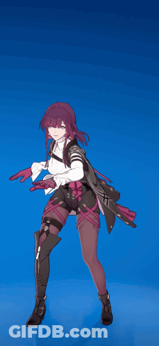 Purple Haired Anime Character Arms Outstretched GIF
