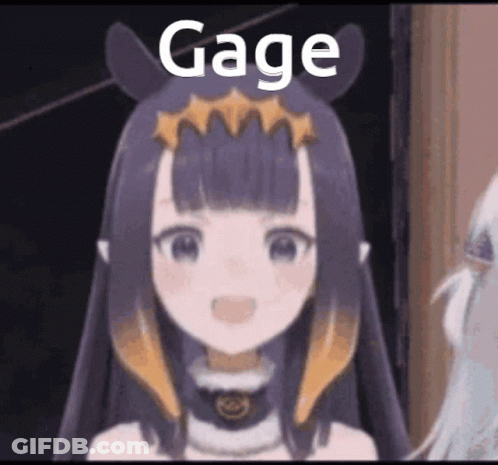 Purple Haired Anime Girl With Gage On Head GIF