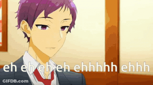 Purple Haired Anime Saying Eh GIF
