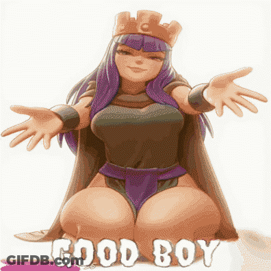 Purple-Haired Crown Girl Says Good Boy Arms Outstretched GIF