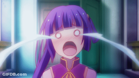Purple Haired Girl Crying GIF