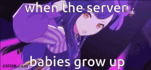 Purple-Haired Girl When Server Babies Grow Up GIF
