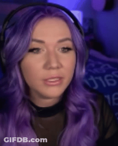 Purple Haired Streamer Nevermind GIF