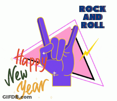 Purple Hand Making Rock And Roll Sign GIF
