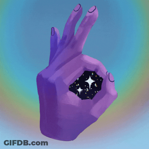 Purple Hand Spiritual Cosmic Universe GIF