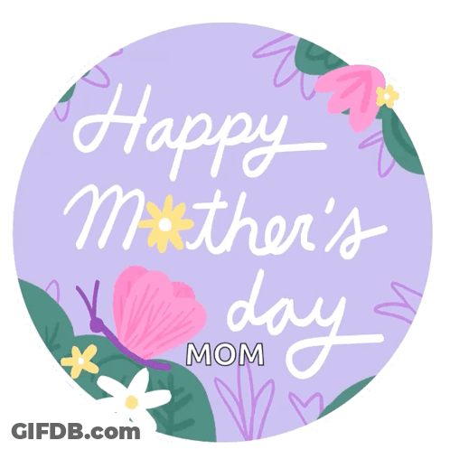 Purple Happy Mother's Day Mom GIF