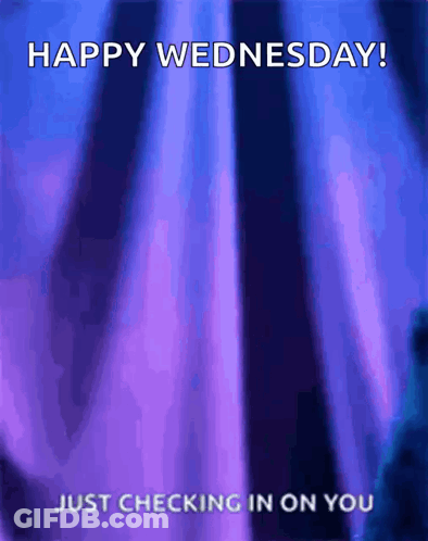 Purple Happy Wednesday Just Checking In On You GIF