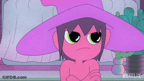Purple Hat Cartoon Character Saying Netflix GIF