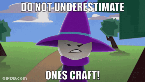 Purple Hat Scarf Character Do Not Underestimate Ones Craft GIF