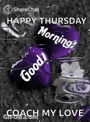 Purple Heart Happy Thursday Morning Coach My Love GIF