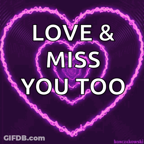 Purple Heart Love And Miss You Too GIF