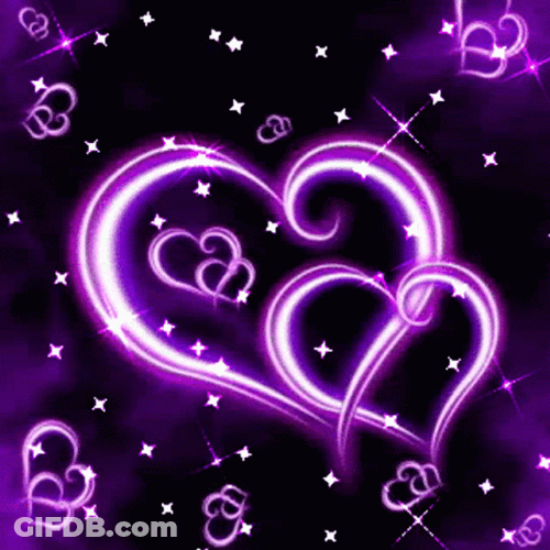 Purple Heart Love Emoji GIF