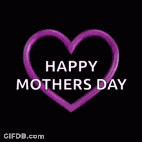 Purple Heart Saying Happy Mothers Day GIF