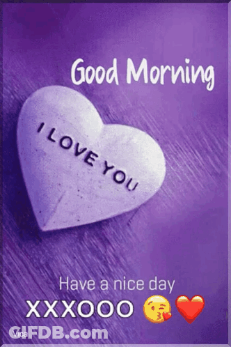 Purple Heart Saying I Love You GIF