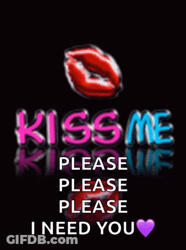 Purple Heart Saying Love Me Please GIF