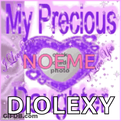 Purple Heart Saying My Precious Noeme Photo Diolexy GIF