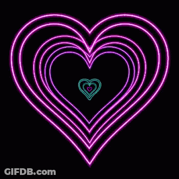 Purple Heart With Blue Heart Inside GIF