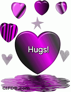 Purple Heart With Hugs GIF