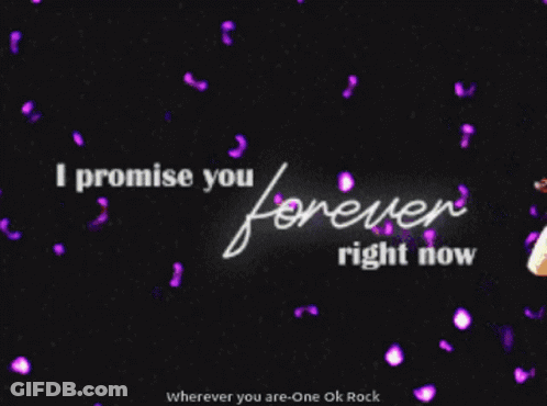 Purple Heart With I Promise You Forever Right Now GIF