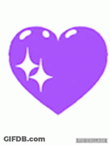 Purple Heart With Two White Stars GIF