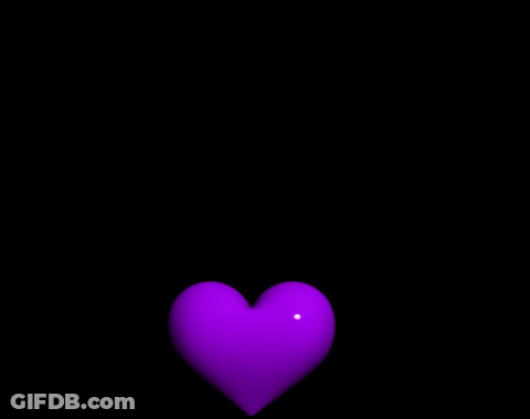 Purple Heart With White Circle GIF
