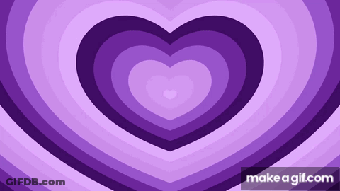 Purple Hearts Are Stacked On Top Of Each Other GIF