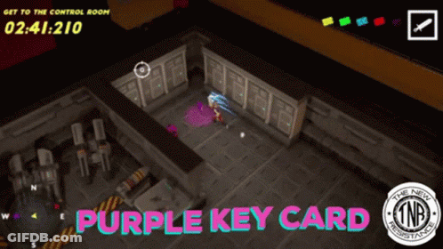 Purple Key Card Displayed In Game GIF