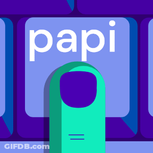 Purple Keyboard With Papi Written On It GIF