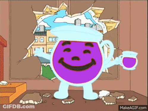 Purple Kool Aid Man GIF