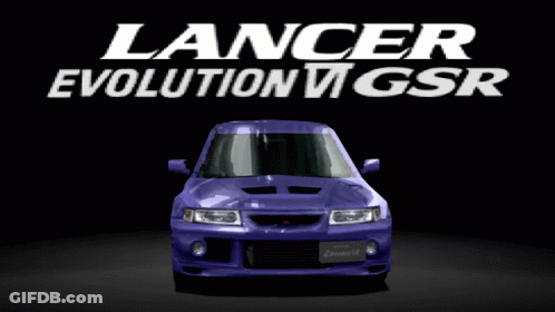 Purple Lancer Evolution VI GSR GIF