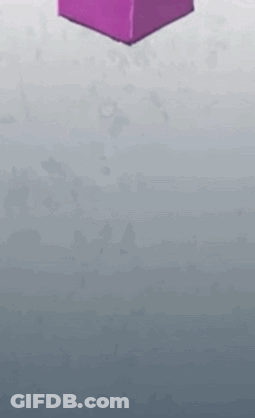 Purple Lego Block Floating GIF