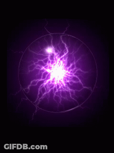Purple Lightning Ball With White Light Center GIF