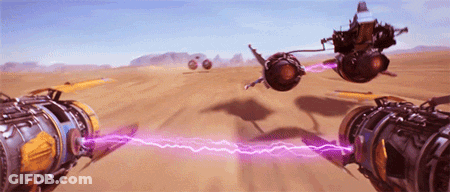 Purple Lightning Bolt From Jet GIF