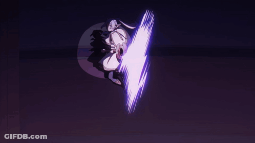 Purple Lightning Bolt From Person's Mouth GIF