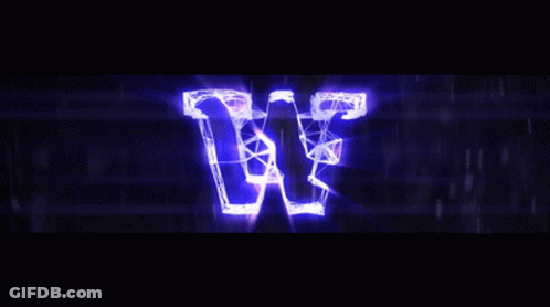 Purple Lightning Bolt On Dark Background GIF