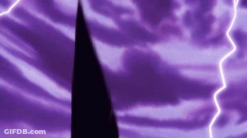 Purple Lightning Bolt On Purple Sky GIF