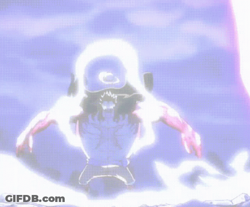 Purple Lightning Bolt Striking Person's Head GIF