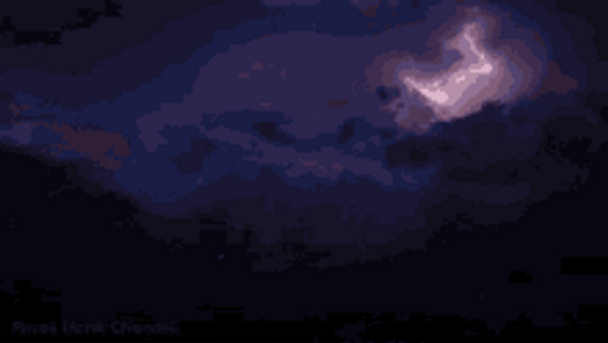 Purple Lightning Storm Surge At Night GIF
