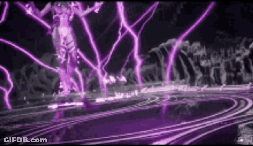 Purple Lightning Woman GIF