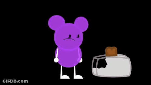 Purple Mickey Mouse Next To Toaster GIF