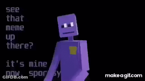 Purple Minecraft Character Holding Disneyland Ticket GIF