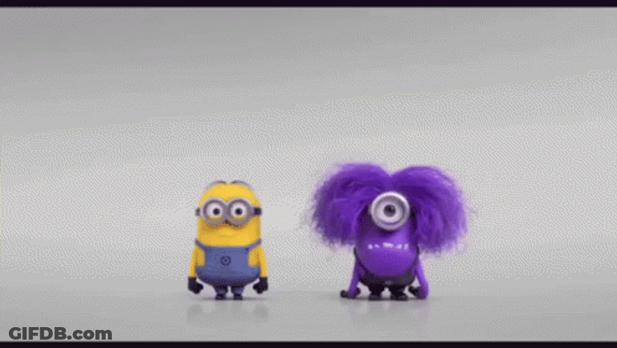 Purple Minion Hello Greetings GIF